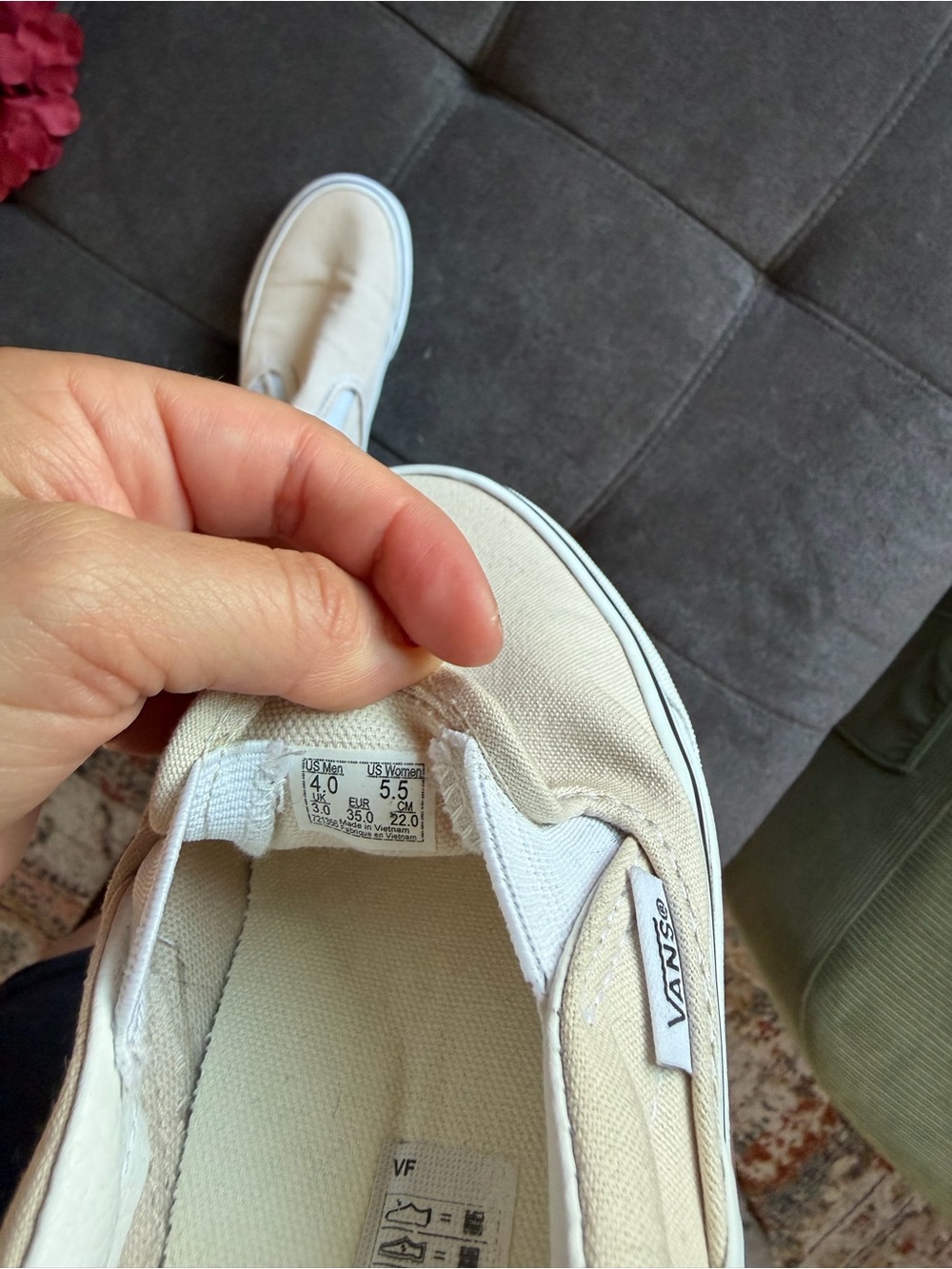 Vans Slip-On Canvas Sneakers - cream - Picture 7 of 7